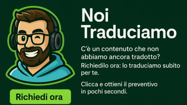 Banner Tradotto in Italiano